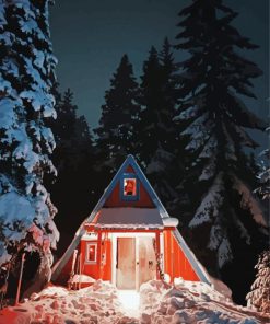 Snow Cottage paint by numbers
