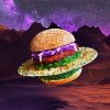 Space Burger paint by number
