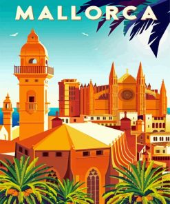 Spain Mallorca Poster paint by number