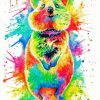 Splatter Quokka Animal paint by numbers