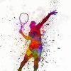 Splatter Tennis Player paint by number