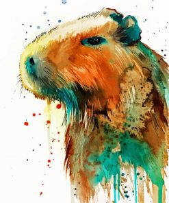 Splatter Capybara paint by number