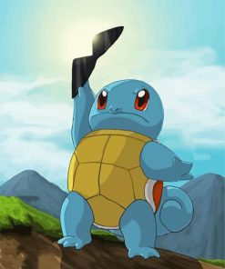 Squirtle Pokemon Animation paint by numbers