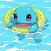 Squirtle Swimming Pokemon paint by numbers