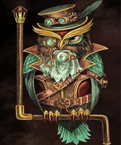 Steampunk Owl paint by number