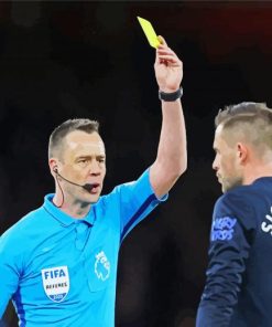 Stuart Attwell Giving Yellow Card To Sigurdsson paint by number