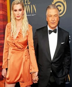 Stylish Hilaria And Alec Baldwin paint by number
