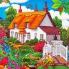 Summer Garden Cottage paint by number