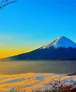 Sunrise At Mt Fuji paint by number