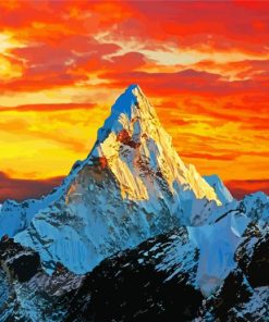 Sunset At Mt Himalayas paint by number