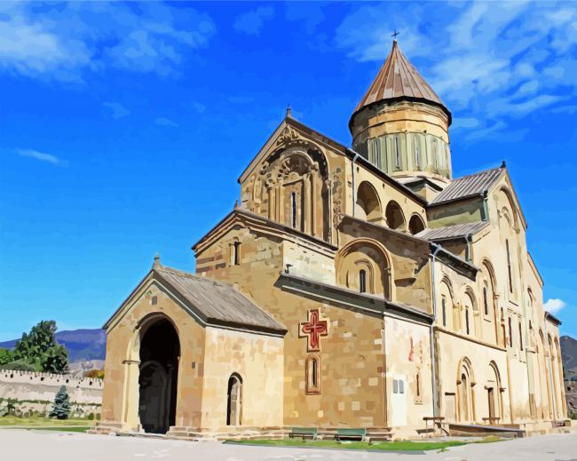 Svetitskhoveli Cathedral Tbilisi paint by number