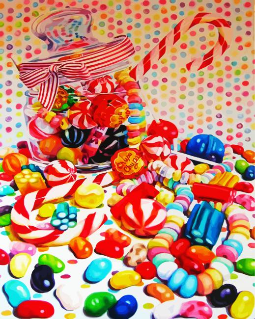 Sweet Candies paint by number