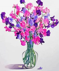 Sweetpea Flowers Plants paint by numbers