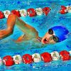Swimmer Art paint by numbers