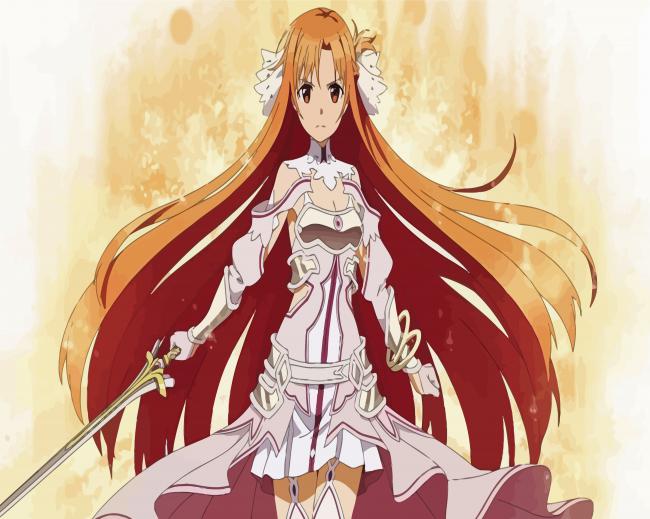 Sword Art Online Asuna Anime CABracter paint by number