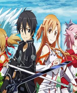Sword Art Online animation paint by numbers