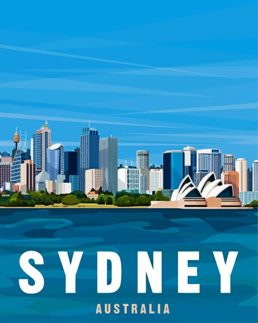 Sydney City paint by numbers