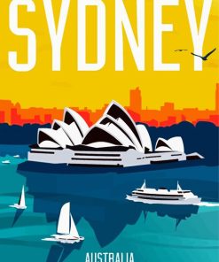 Sydney Opera House Poster paint by numbers