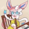 Sylveon Wearing Glasses paint by numbers