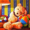 Teddy Bear Cuddling paint by number