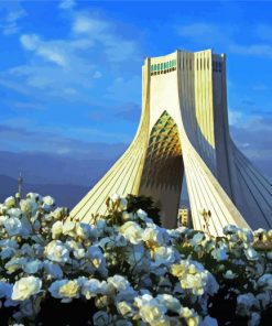 Tehran Azadi Tower paint by number