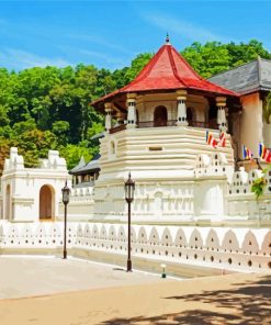 Temple Of The Sacred Tooth Relic Sri Lanka paint by number