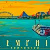 Tennessee Memphis City Poster paint by numbers