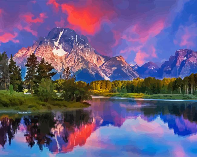 Teton County Wyoming paint by number