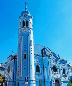 The Blue Church Slovakia paint by numbers