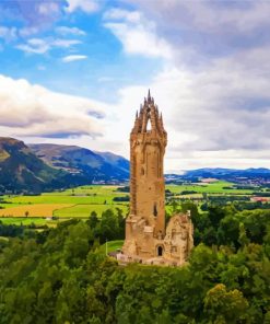 The National Wallace Monument Stirling paint by number
