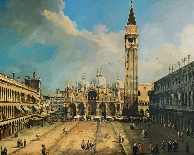The Piazza San Marco In Venice Canaletto paint by numbers