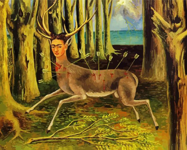 The Wounded Deer By Frida Kahlo paint by number