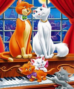 The Aristocats Disney Movie paint by number