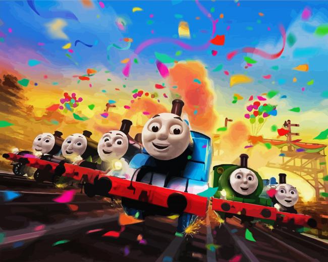 Thomas And Friends paint by number