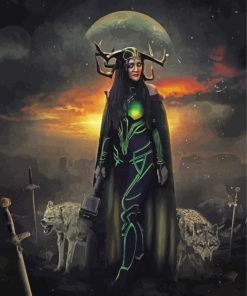 Thor Ragnarok Hela paint by number