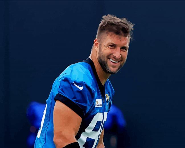 Tim Tebow Footballer paint by number