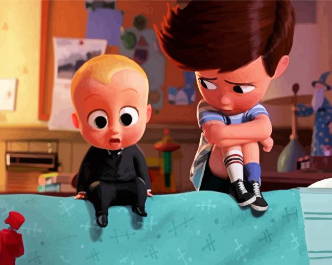 Tim Templeton And Boss Baby paint by number