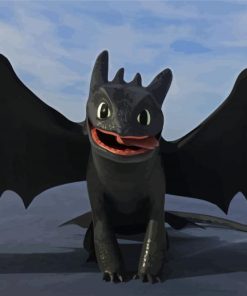 Toothless How To Train Your Dragon paint by number