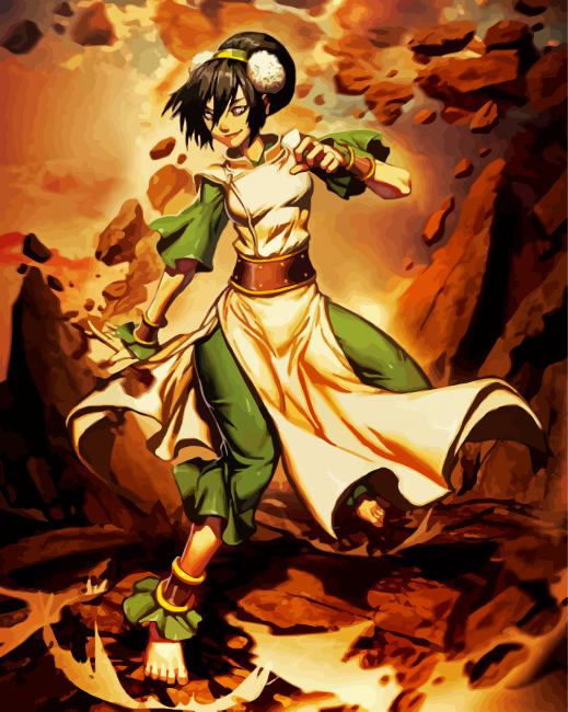 Toph Avatar paint by number