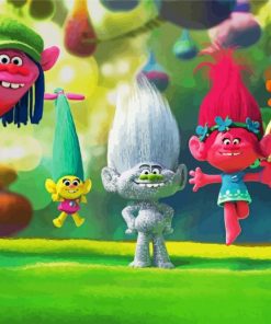 Trolls Poppy And Friends paint by number