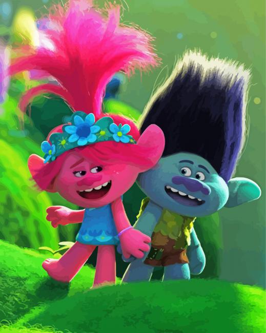 Trolls World paint by numbers