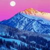 Utah Snowy Mountains paint by number