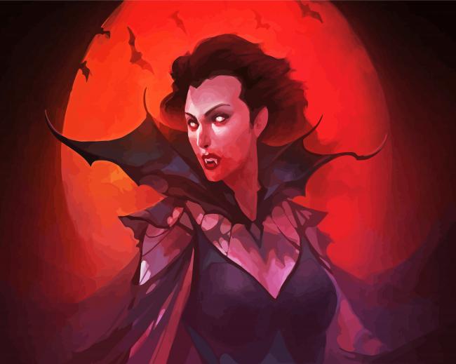 Vampire Woman paint by number
