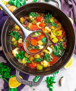Vegetable Detox Soup paint by numbers