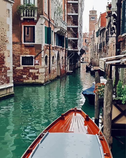 Venice Italy Canal paint by number