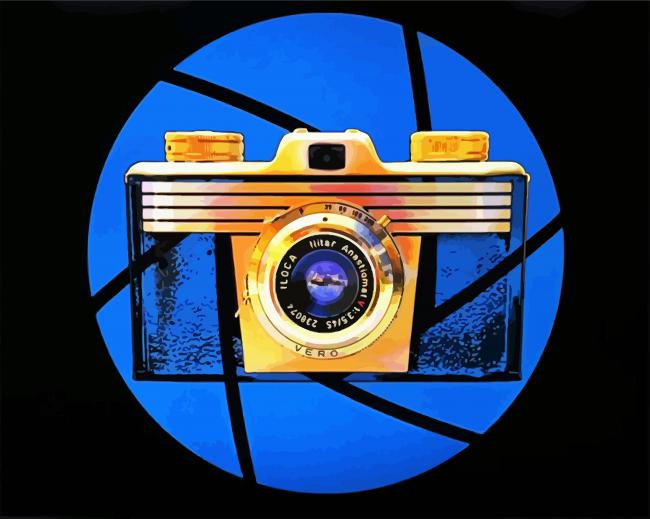 Vintage Camera Art paint by number