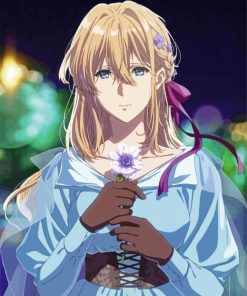 Violet Evergarden Anime Girl paint by numbers