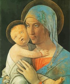 Virgin And Child Andrea Mantegna paint by numbers