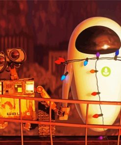 Wall E And Eve Film paint by number