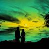 Romantic Couple At Night paint by numbers